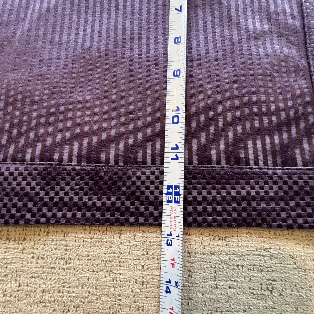 Purple Placemats Set of 4 Tonal Stripe Waffle Border Plum Eggplant‎ Rectangular